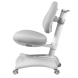 Комплект Anatomica Genius парта + кресло + надстройка + выдвижной ящик + подставка для книг белый/серый с серым креслом Robin