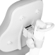 Комплект Anatomica Genius парта + кресло + надстройка + выдвижной ящик + подставка для книг белый/серый с серым креслом Robin