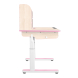 Комплект Kinderzen Gaudi Plus парта + кресло клен/розовый с розовым креслом Funken